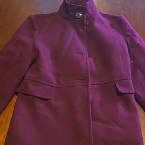 Elegant Plum Girl''s Coat
